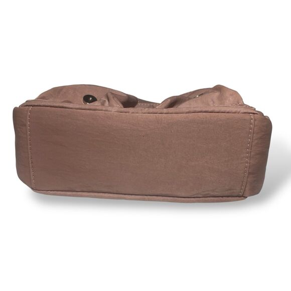 Salamander Nylon Leather Crossbody Shoulder Bag Mauve Adjustable Strap Pockets - Picture 11 of 11